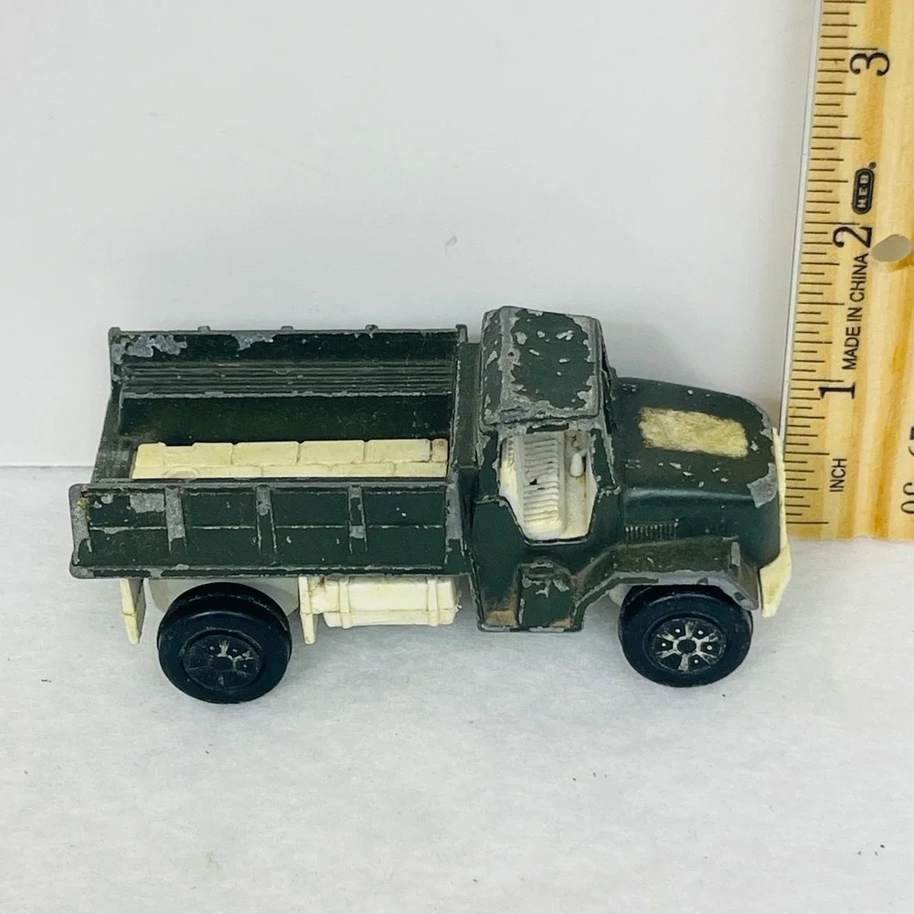 Vintage Tootsietoy Deuce 1/2 Military Truck Diecast Green Made USA Toy Vehicle